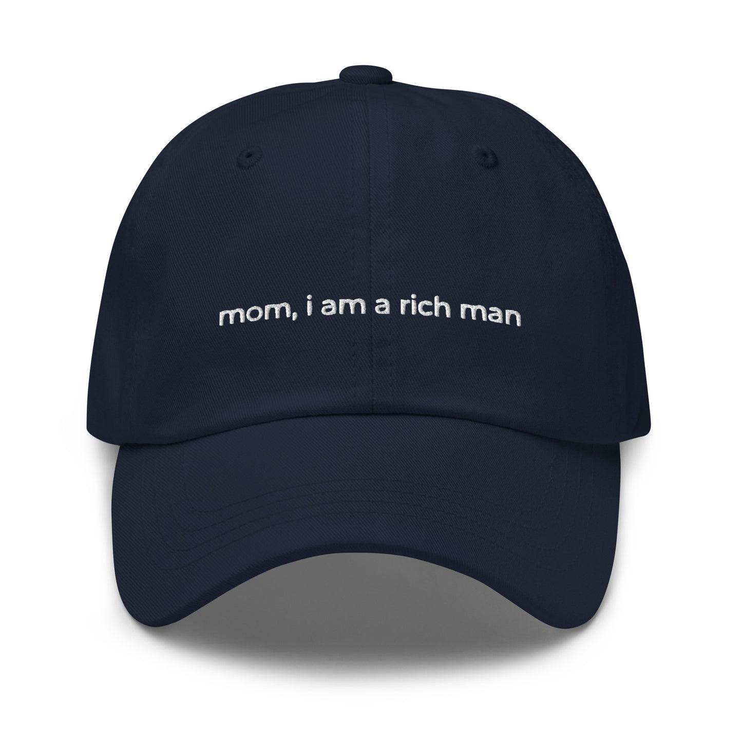 mom, i am a rich man cap in navy